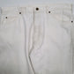Mens White L.L.Bean Vintage 90s Made In USA Fleece Lined  Jeans