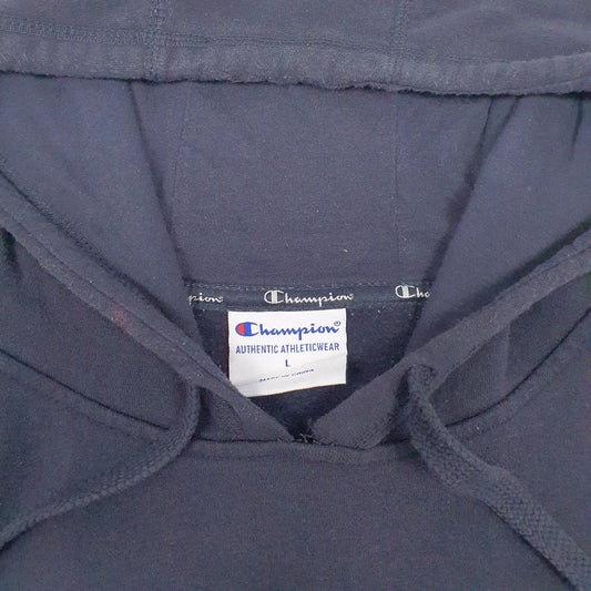 Mens Navy Champion Spellout Hoodie Jumper