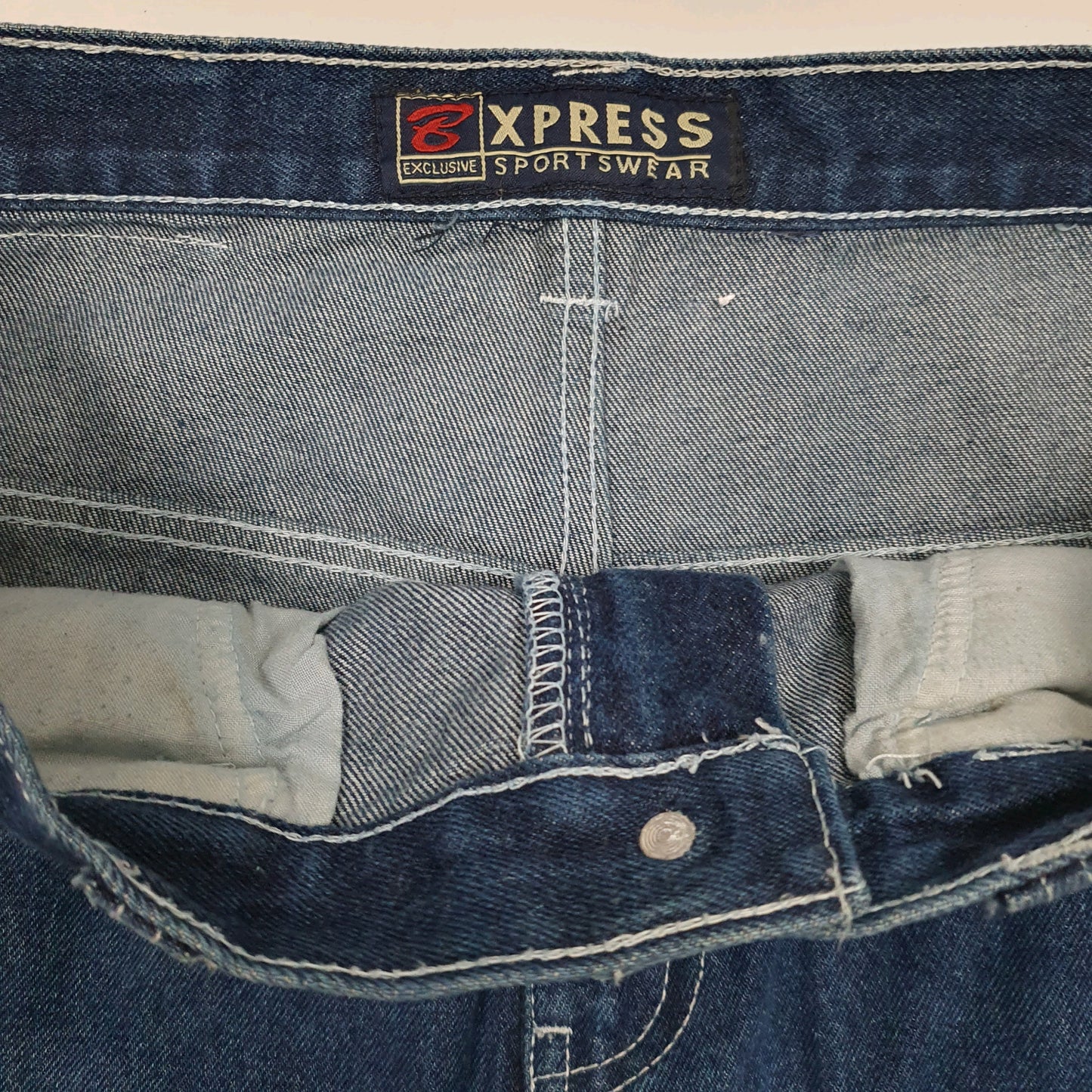 Mens Blue Express Sportswear Baggy  Jeans