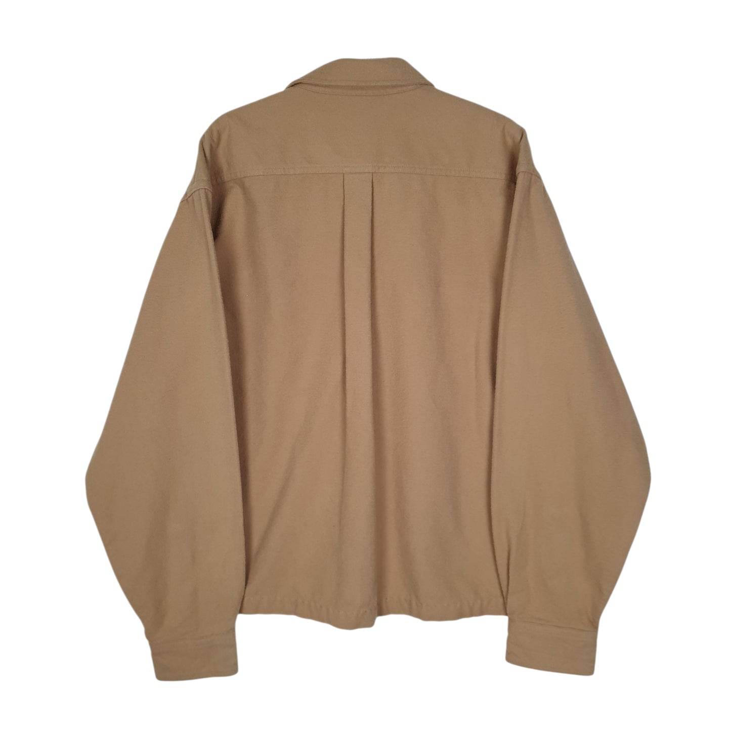 Mens Beige L.L.Bean Thick Chamois  Shirt