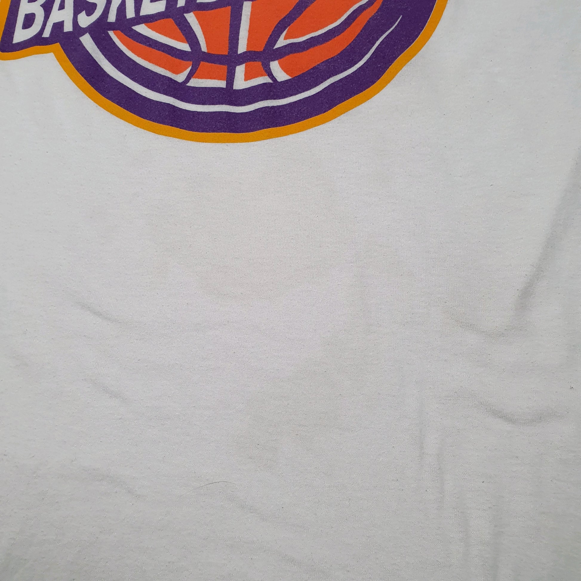 Mens White Jerzees Wolfpack Basketball  T Shirt