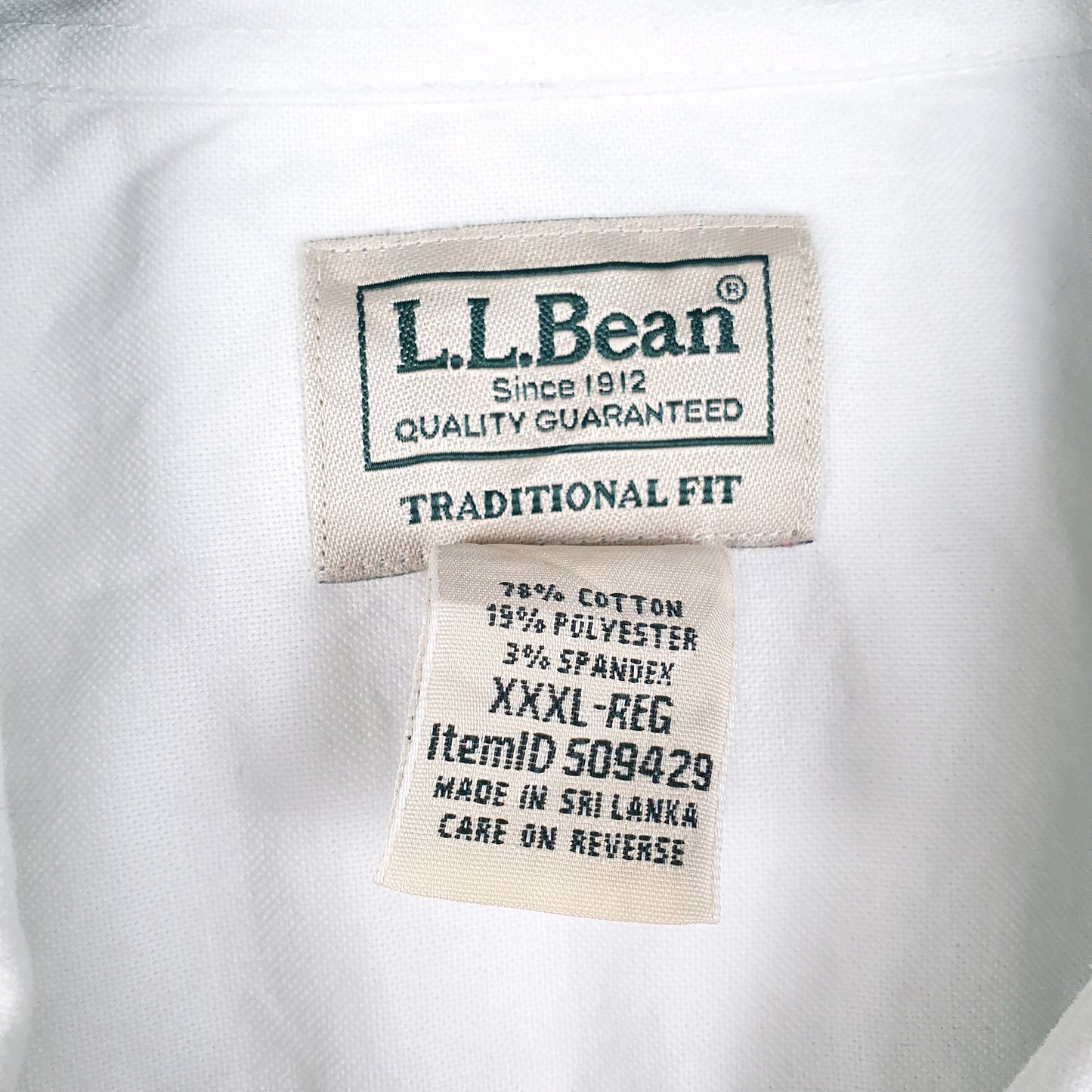 Mens White L.L.Bean   Shirt