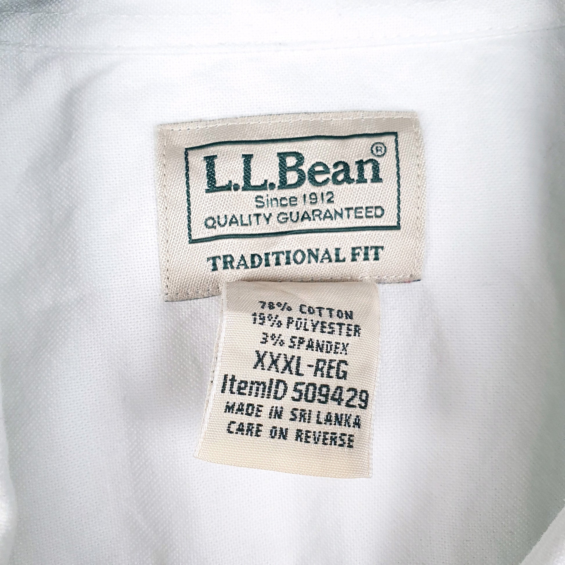 Mens White L.L.Bean   Shirt