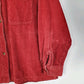 Womens Red L.L.Bean Chunky Corduroy  Shirt