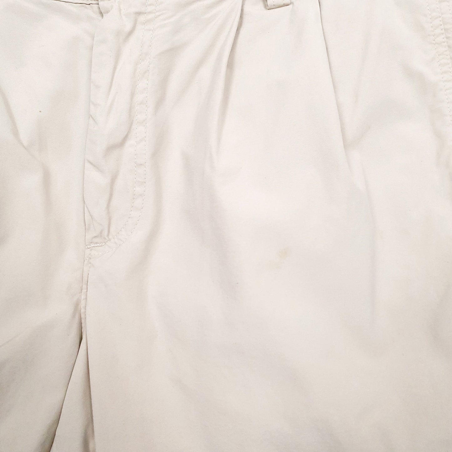 Mens Cream Dockers Pleated  Trousers