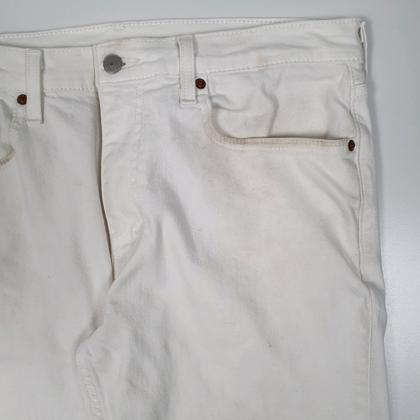 Mens White Levis   Jeans