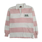 Mens Pink Barbarian Rugby Softball Long Sleeve Polo Shirt