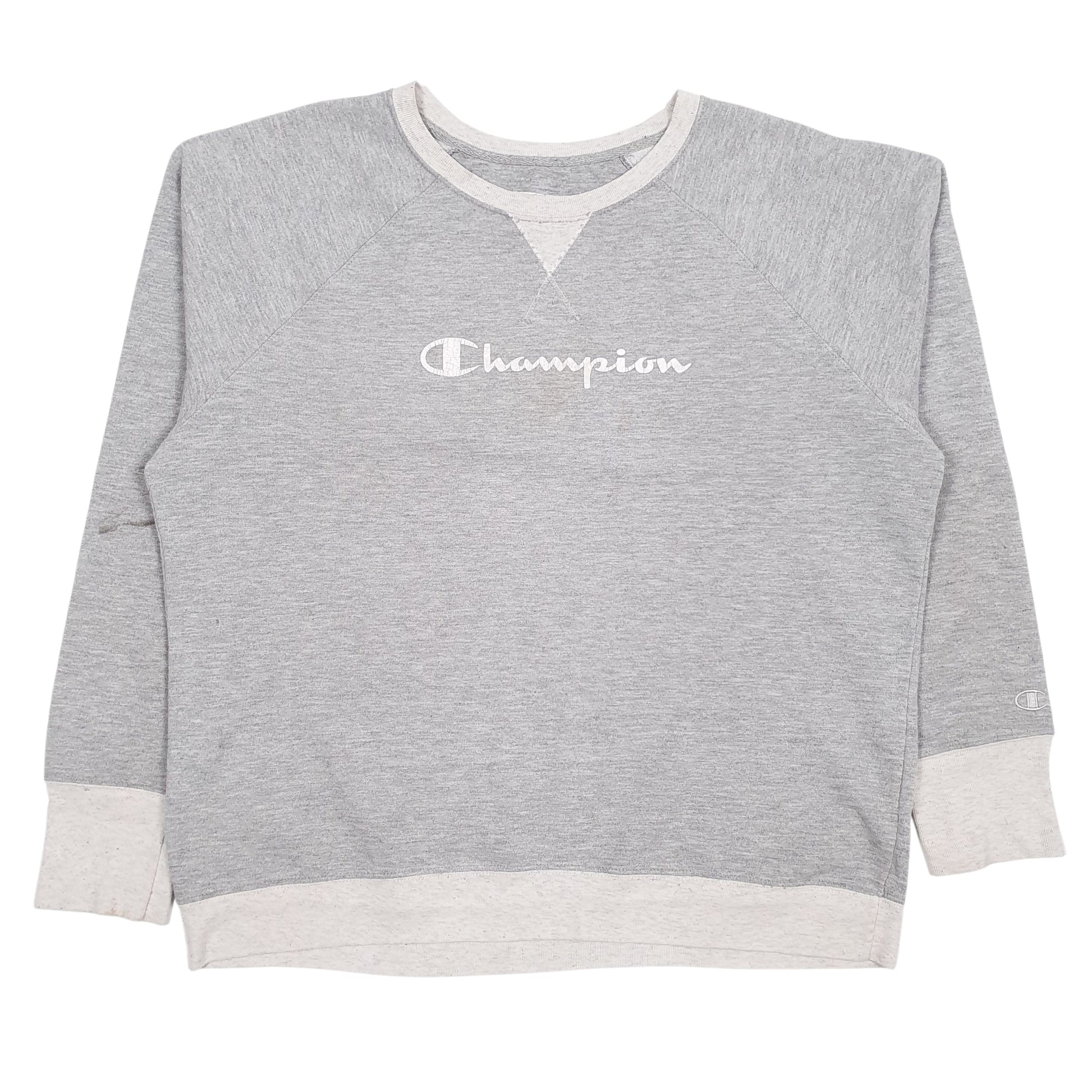 Mens Grey Champion  Crewneck Jumper