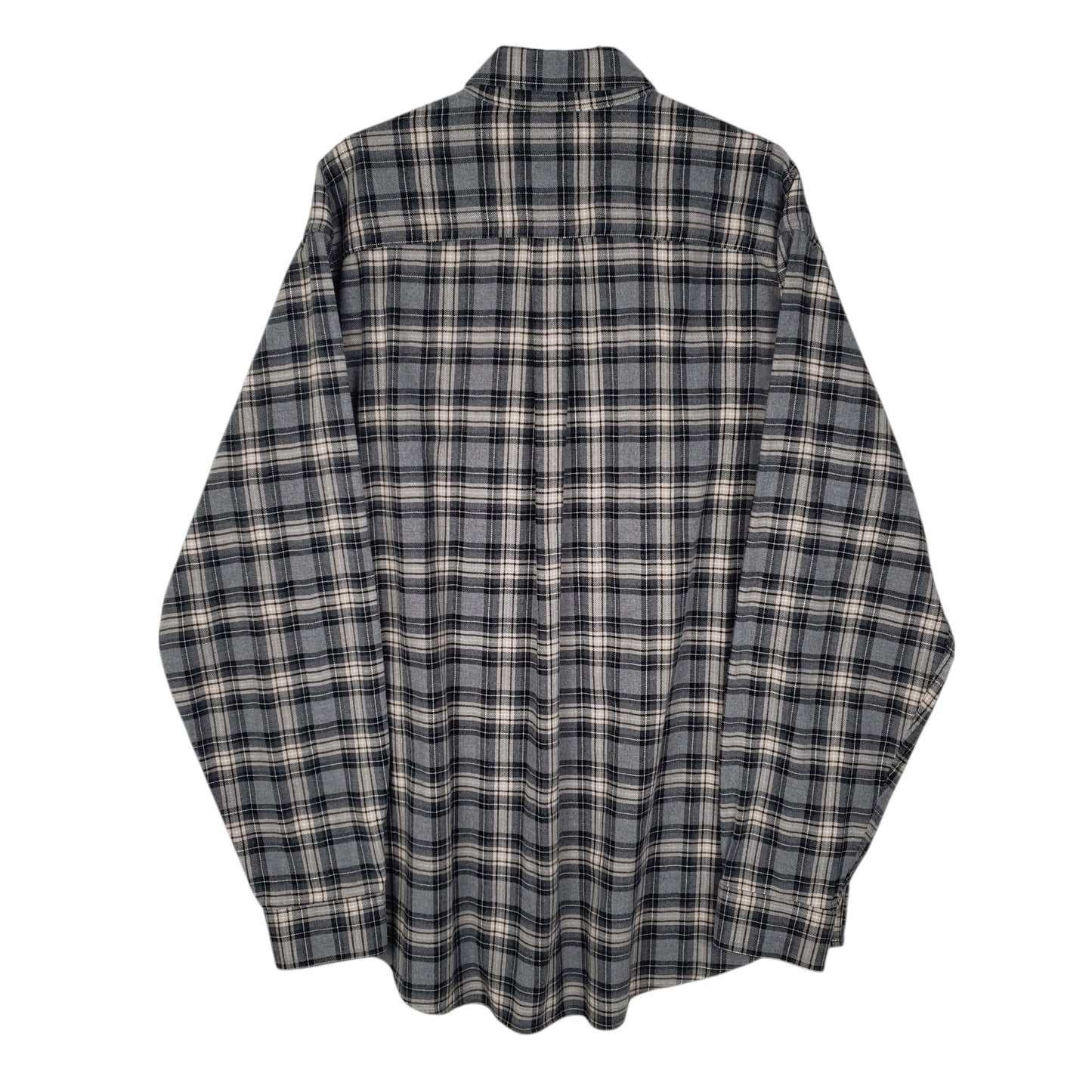 Mens Grey L.L.Bean Thick Flannel  Shirt