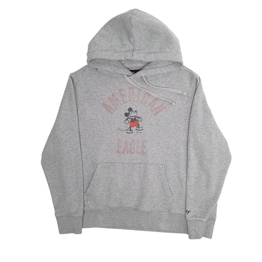Mens Grey Disney American Eagle Hoodie Jumper