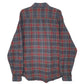 Mens Grey L.L.Bean Flannel Plaid  Shirt