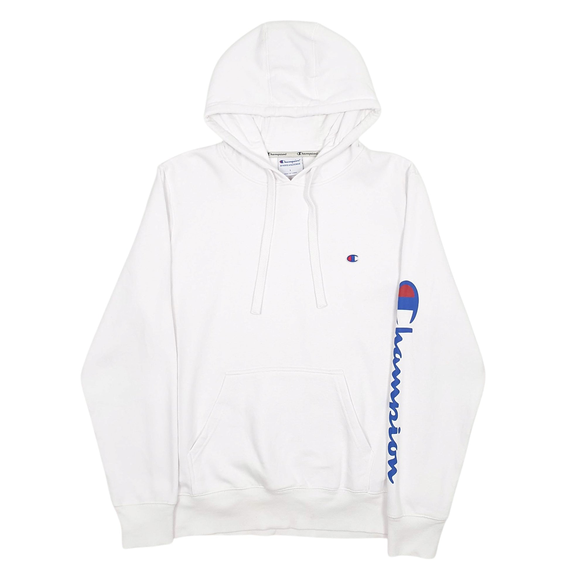 Mens White Champion  Hoodie Jumper