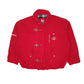 Mens Red Energie Vintage 90s Padded Bomber Windbreaker  Coat