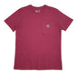 Womens Burgundy Carhartt  Short Sleeve T Shirt