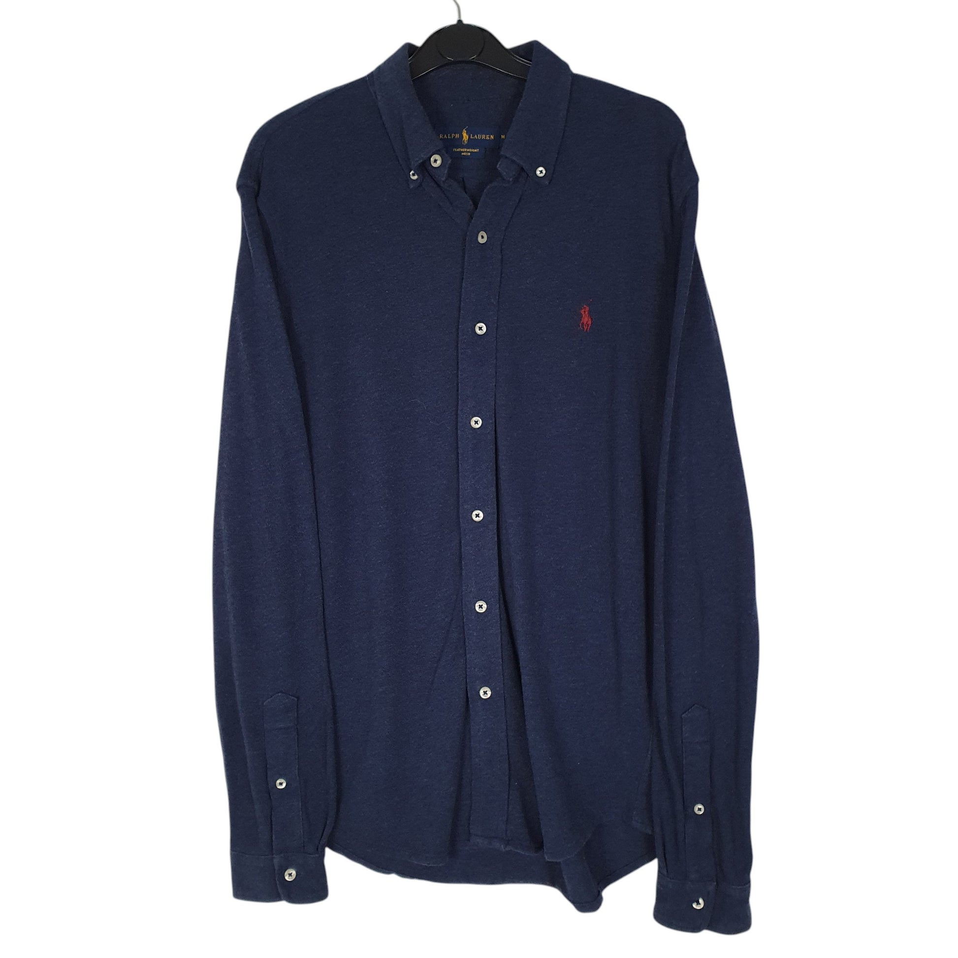 Mens Navy Ralph Lauren Featherweight Mesh Long Sleeve Shirt