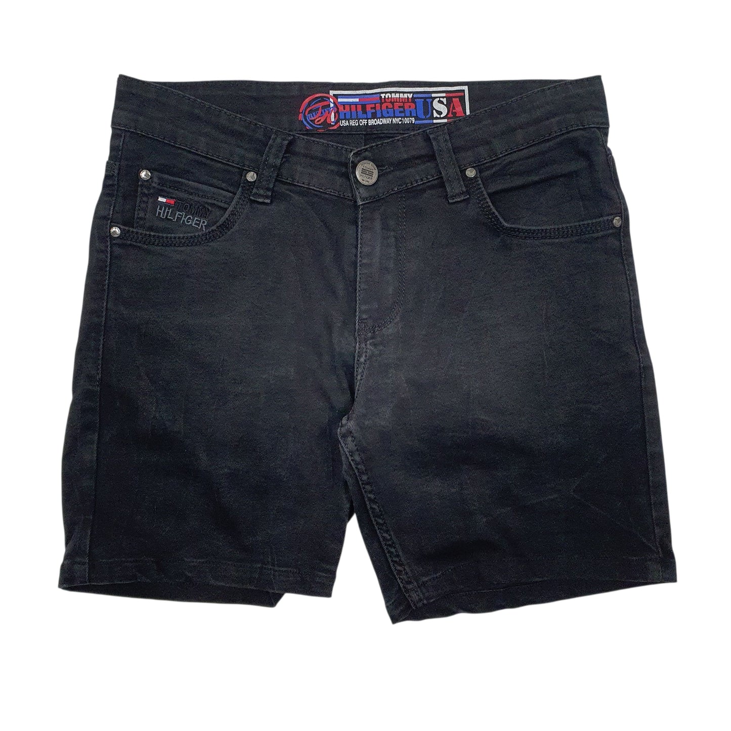 Mens Black Tommy Hilfiger  Denim Shorts