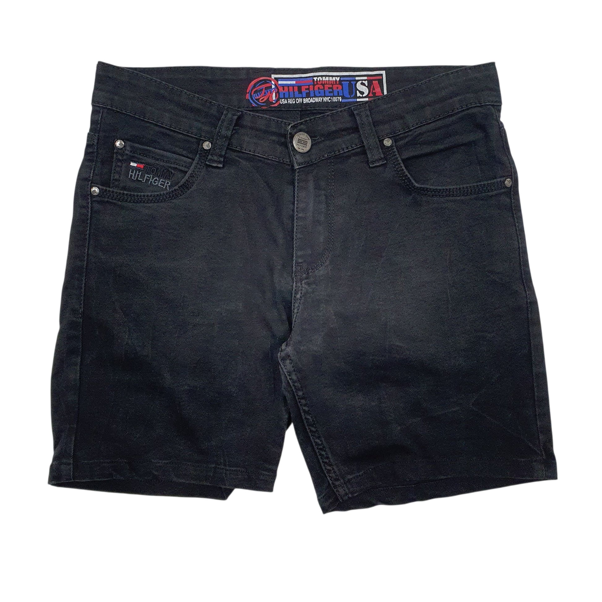 Mens Black Tommy Hilfiger  Denim Shorts
