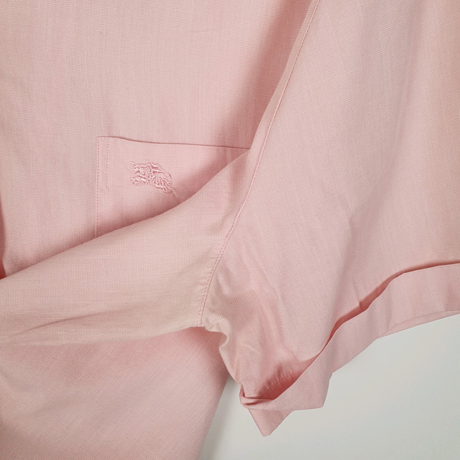 Mens Pink Burberry Vintage 90s  Shirt