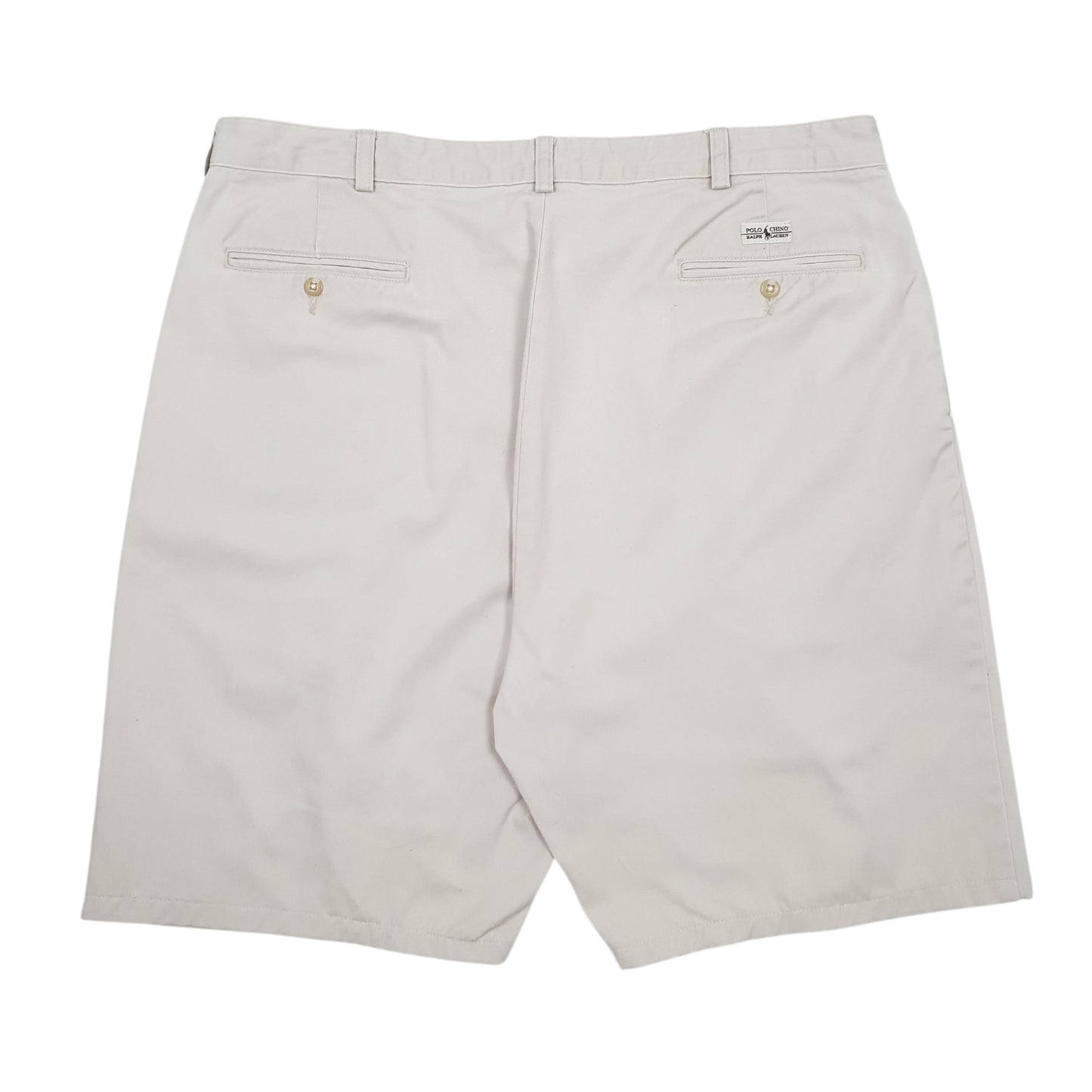 Mens Cream Polo Ralph Lauren Pleated  Shorts