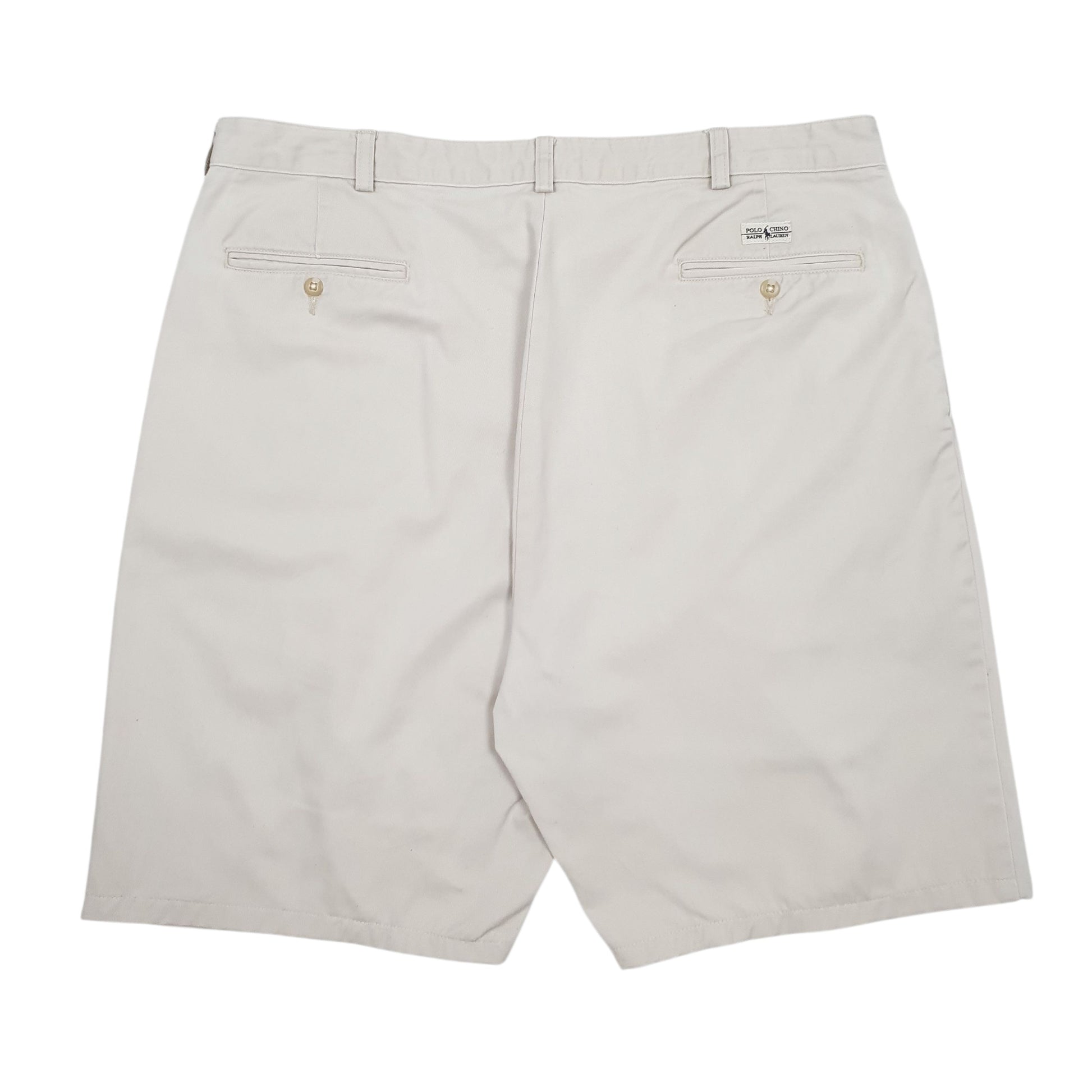 Mens Cream Polo Ralph Lauren Pleated  Shorts