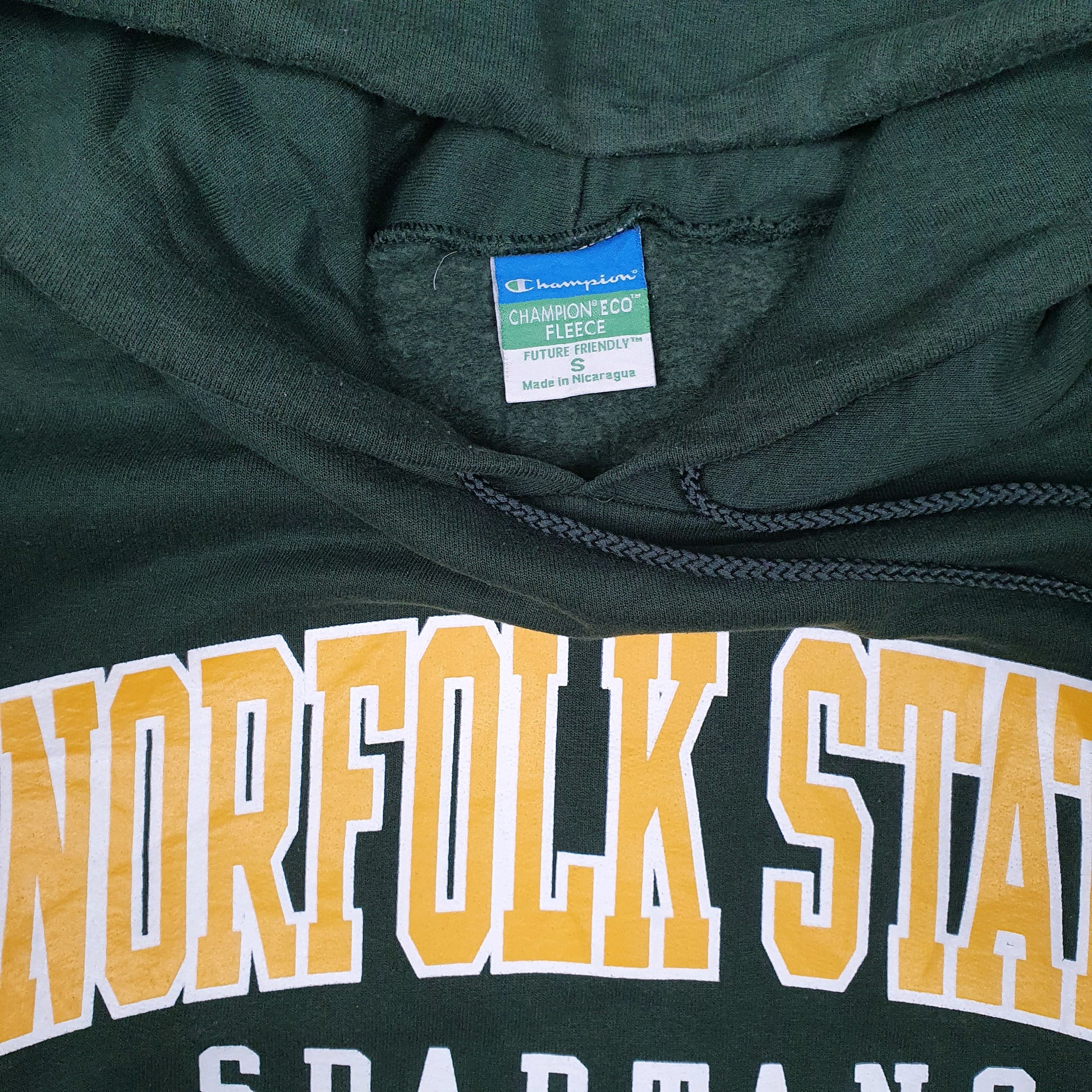 Mens Green Champion Norfolk State Spartans Hoodie Jumper