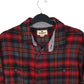 Mens Red Woolrich Thick Flannel Plaid  Shirt