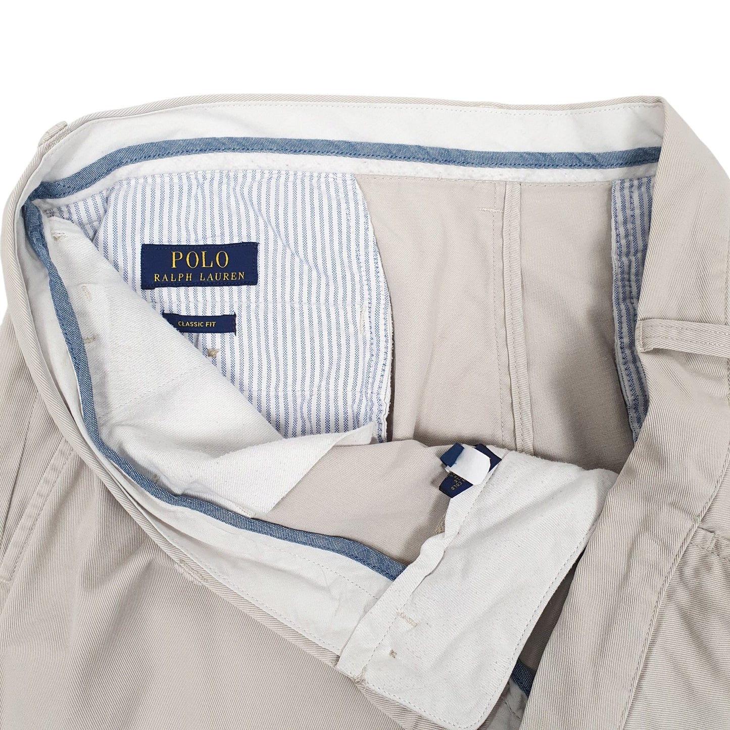 Mens Cream Polo Ralph Lauren Classic Fit  Trousers