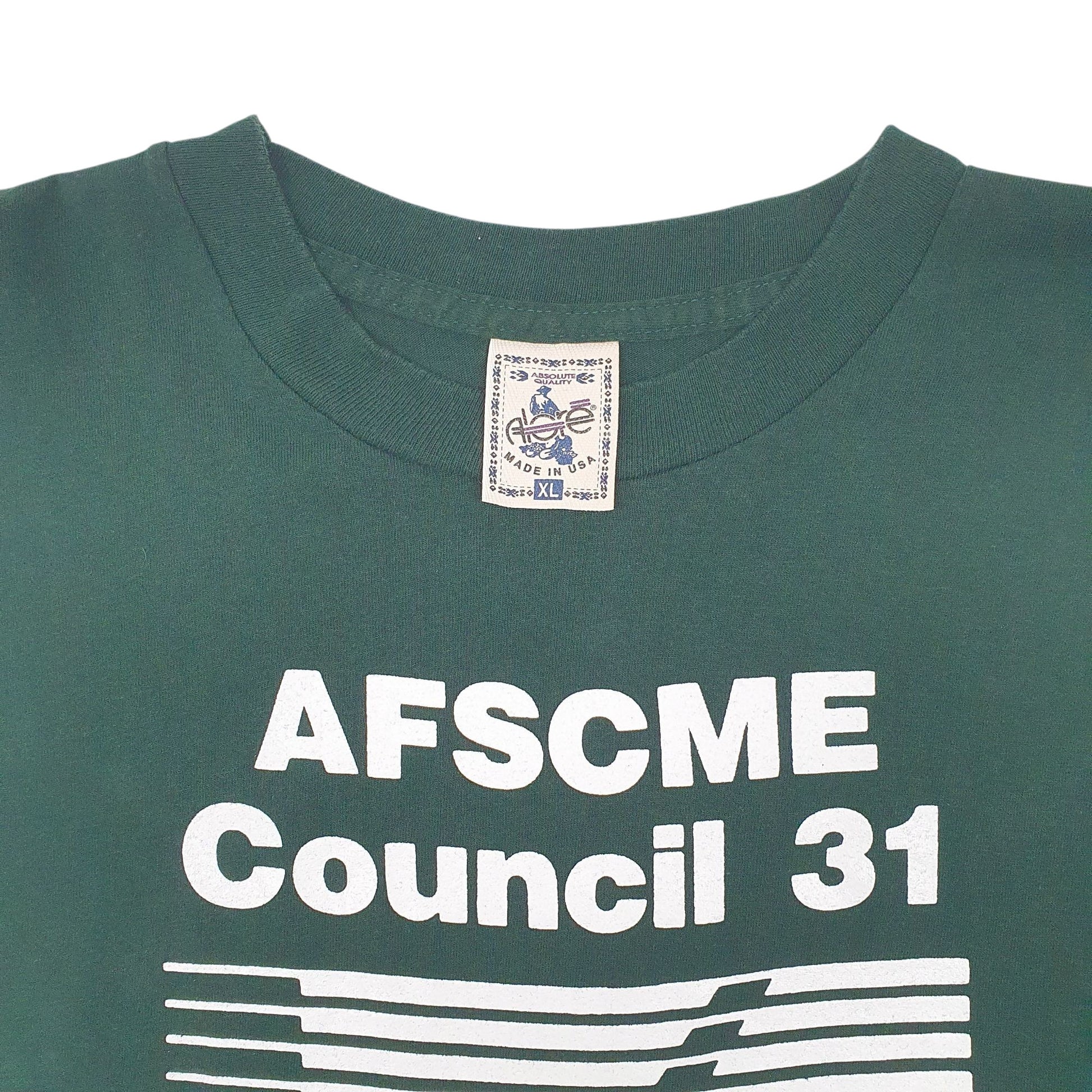 Mens Green Alore Single Stitch Vintage 90s  T Shirt