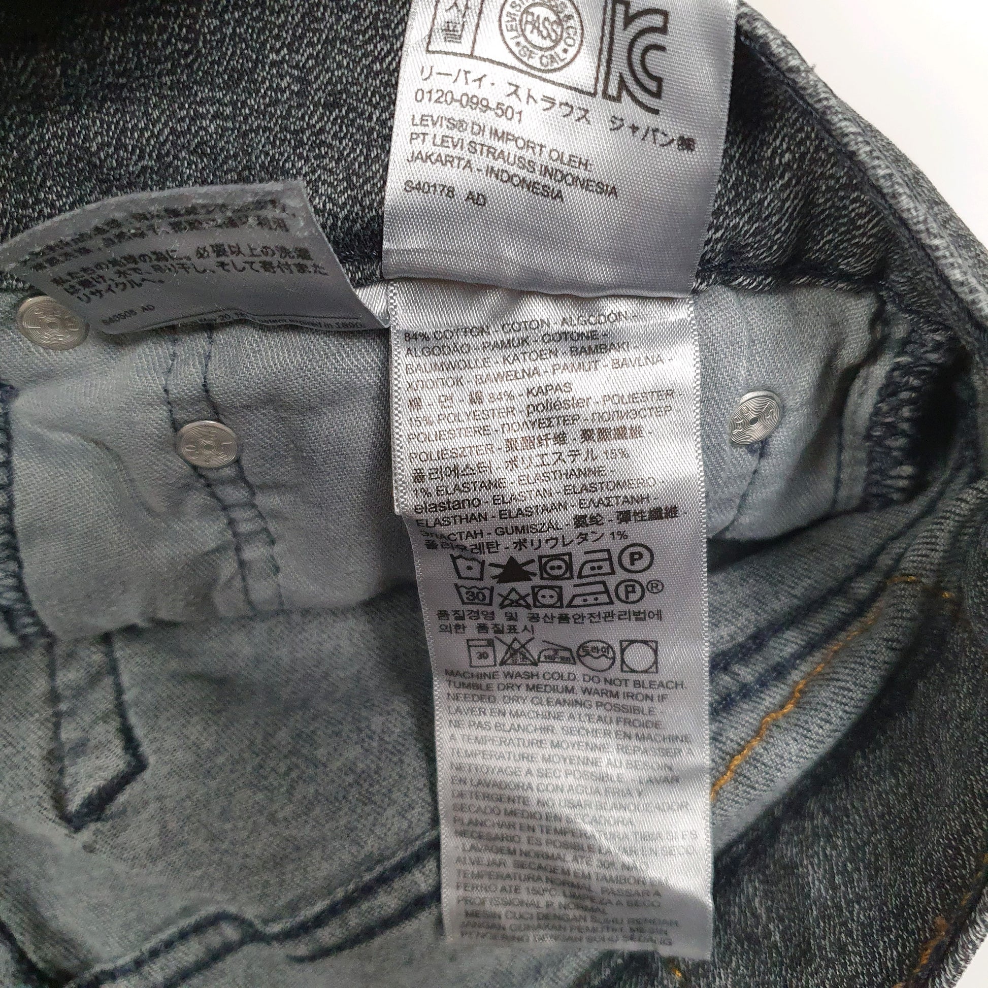 Mens Grey Levis   Jeans