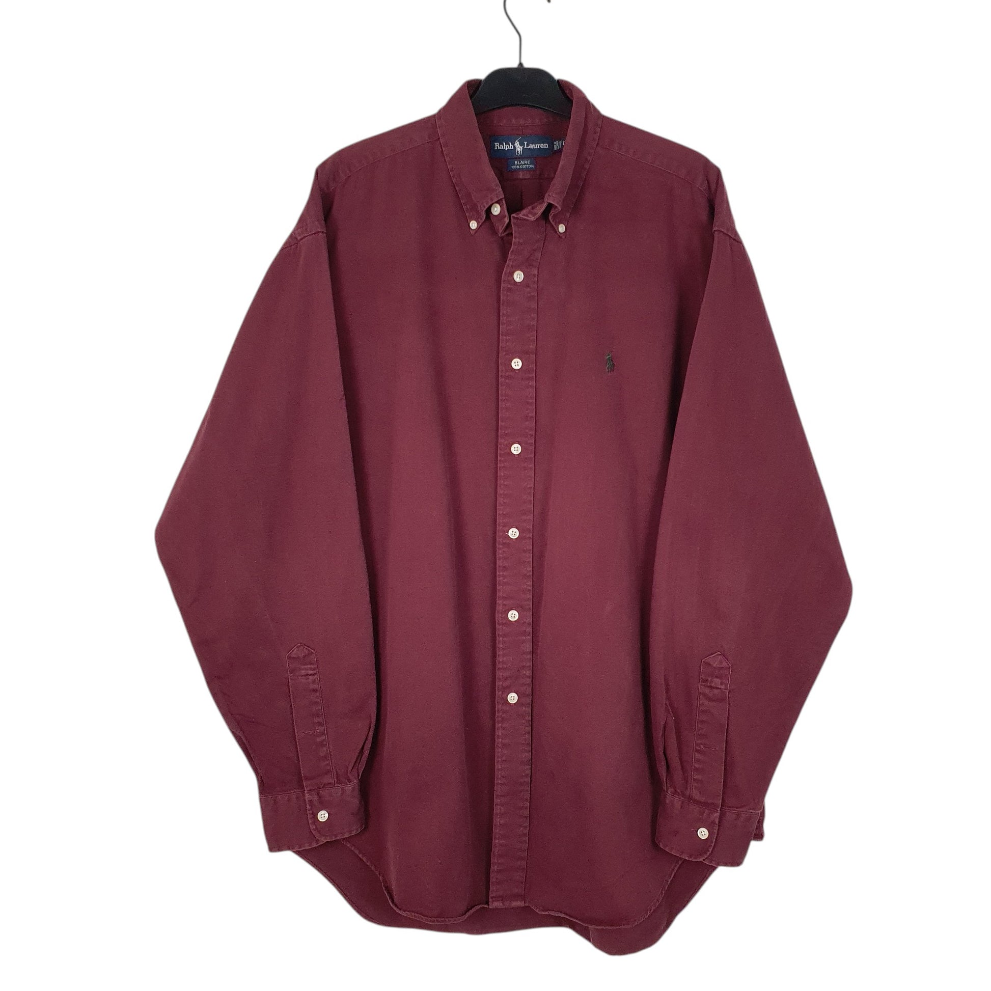 Mens Burgundy Ralph Lauren  Long Sleeve Shirt