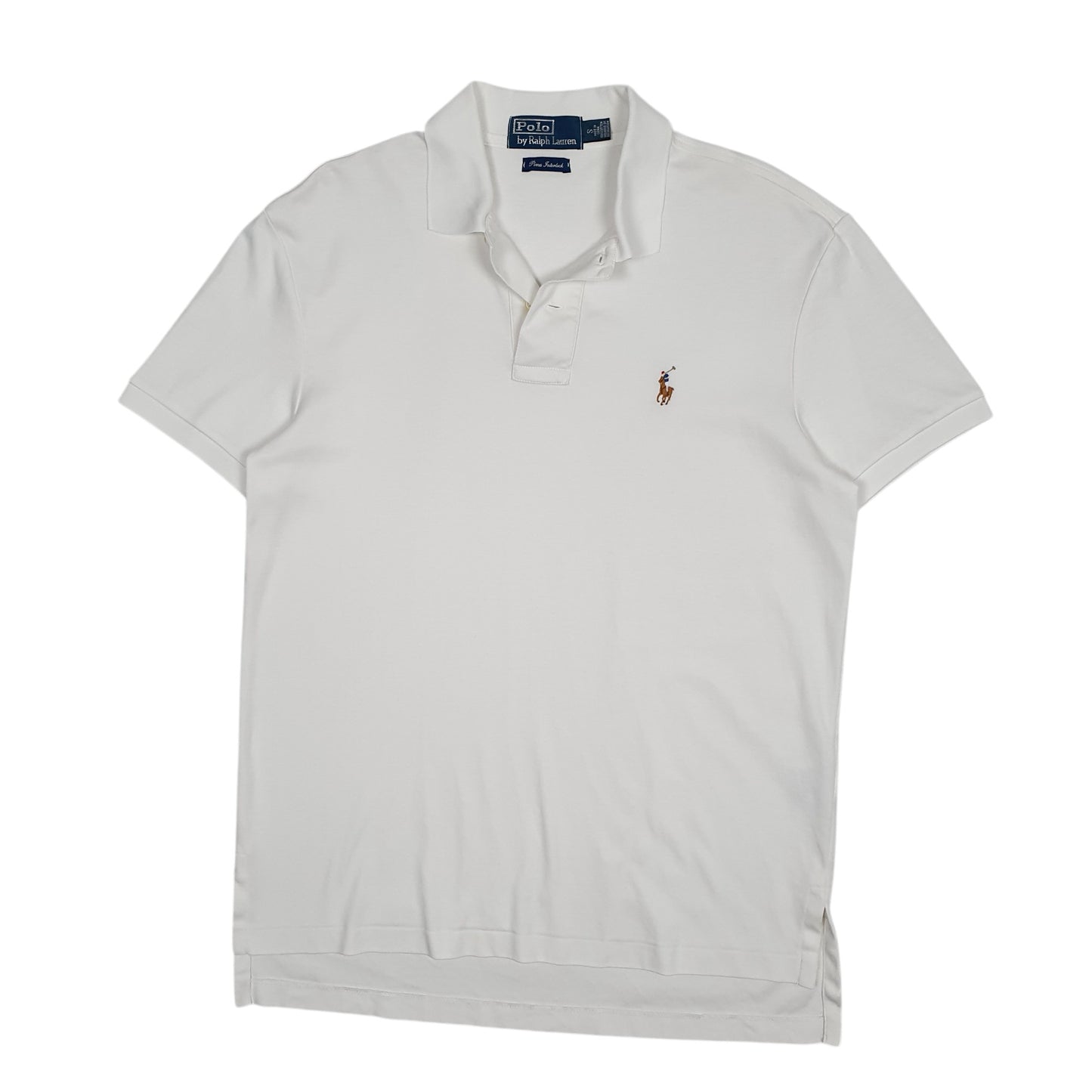 Mens White Polo Ralph Lauren  Short Sleeve Polo Shirt
