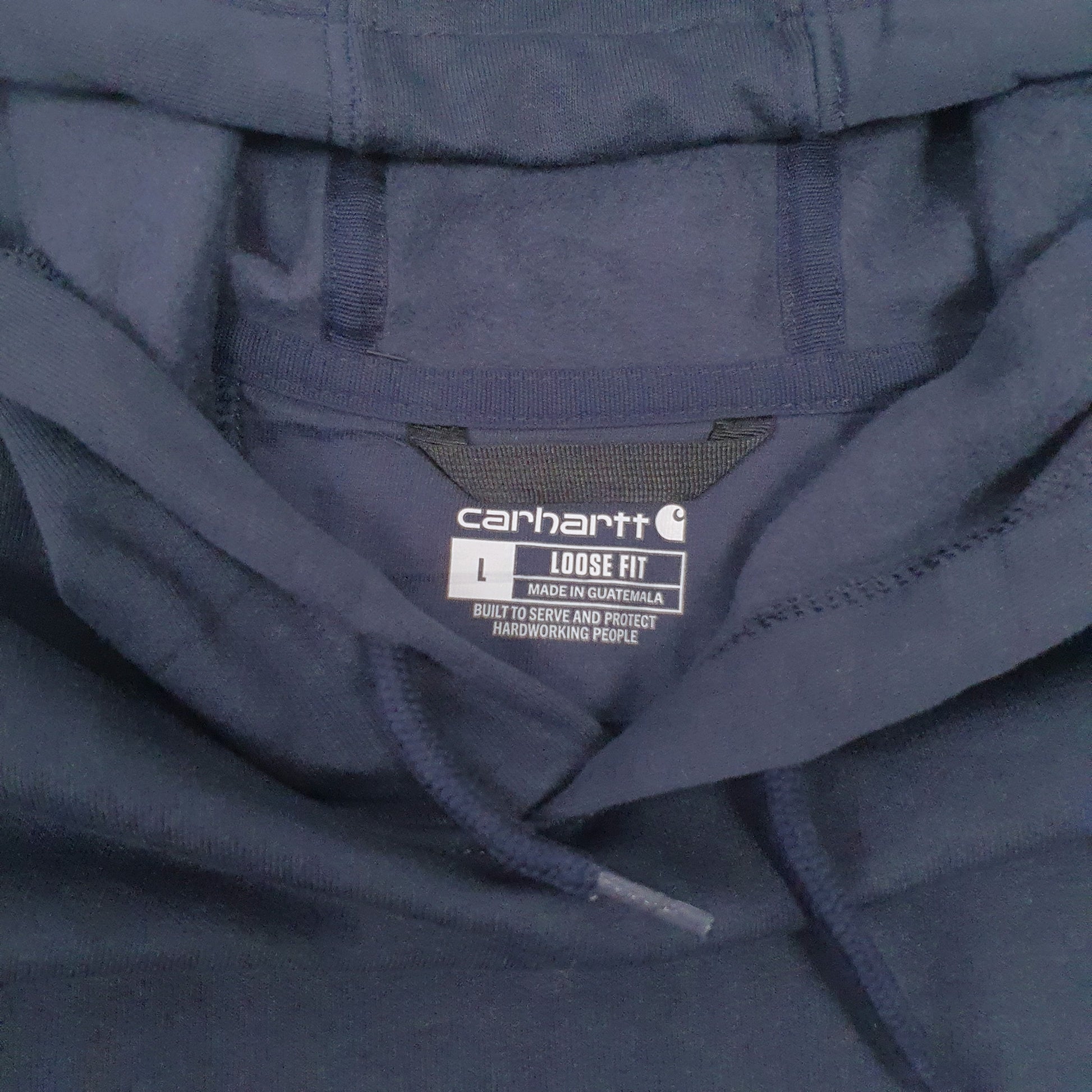 Mens Navy Carhartt Loose Fit Hoodie Jumper