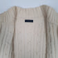 Womens Cream Burberry Cable Knit Full Zip Jumper