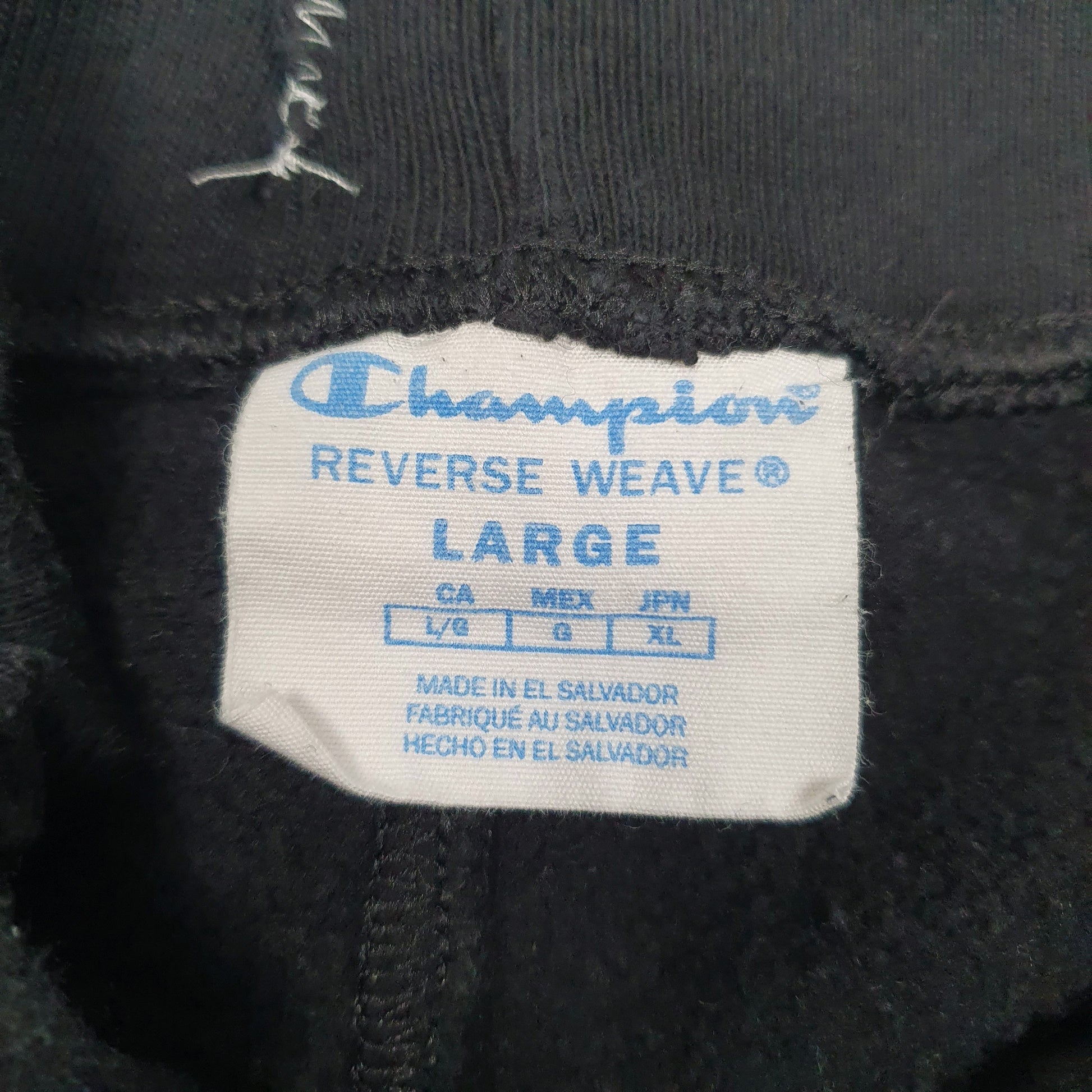 Mens Black Champion Reverse Weave  Trousers