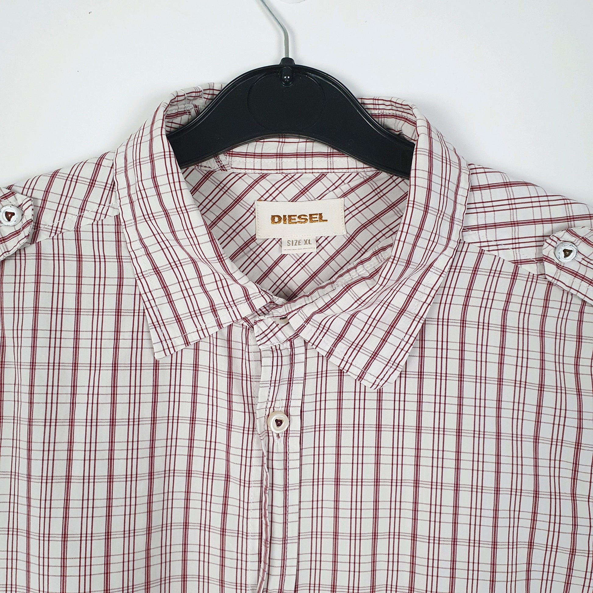 Mens Burgundy Diesel   Shirt