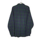 Mens Navy L.L.Bean Thick Flannel Plaid  Shirt