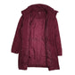 Womens Burgundy M&S Padded Puffer Crewneck Coat