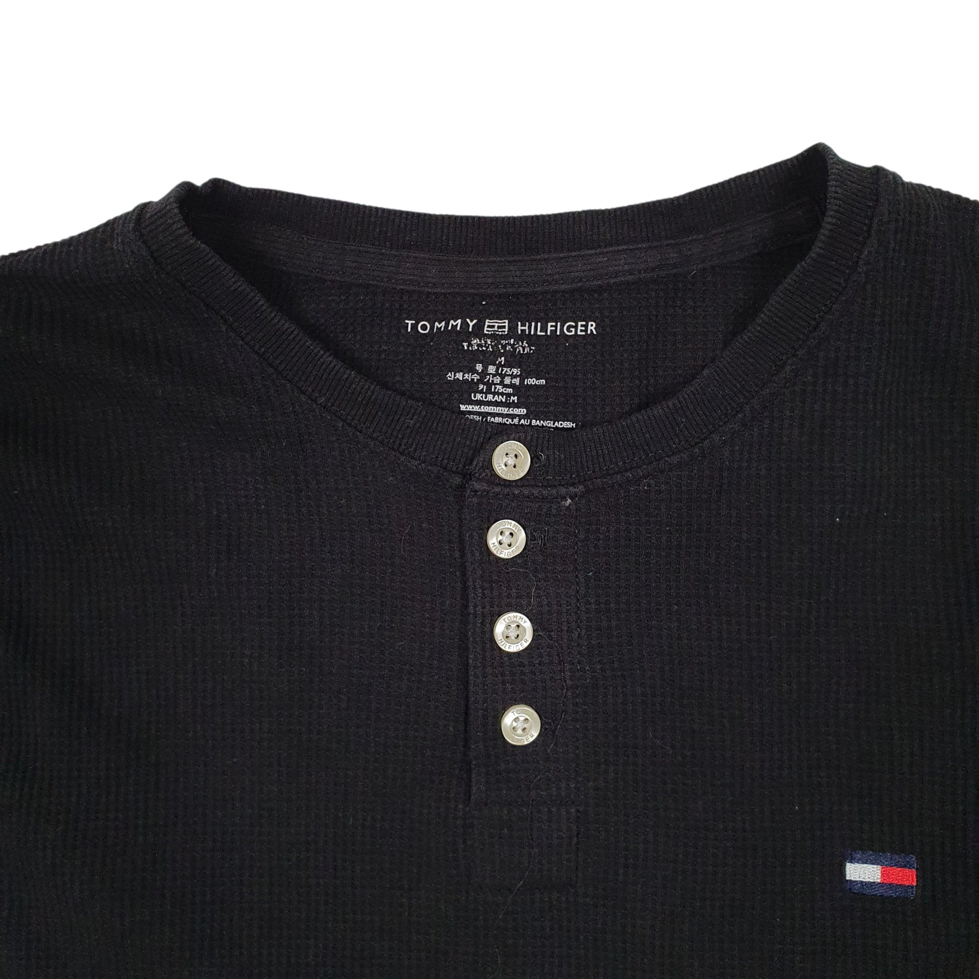 Mens Black Tommy Hilfiger Lightweight Thermal Underlayer Crewneck Jumper