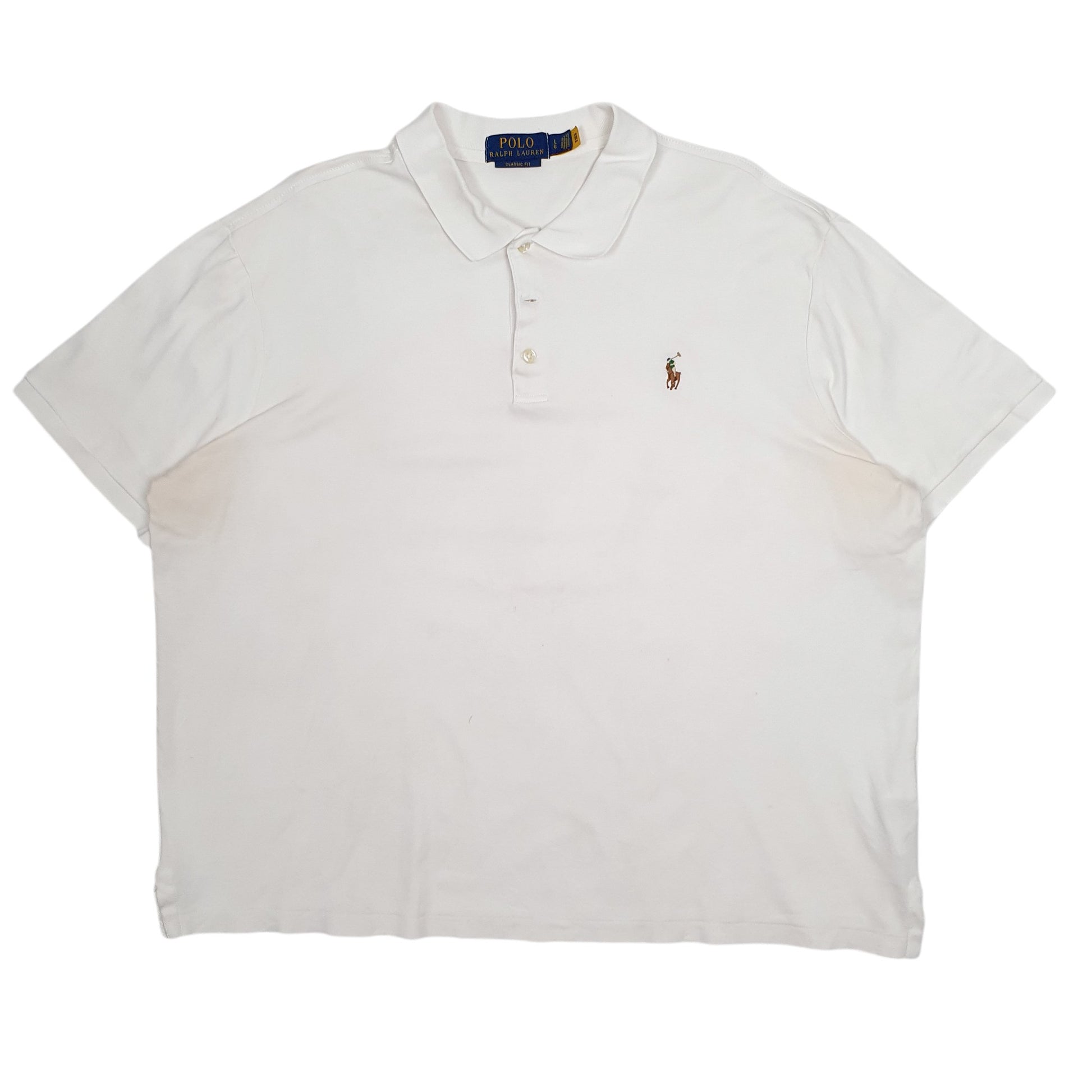 Mens White Polo Ralph Lauren  Short Sleeve Polo Shirt