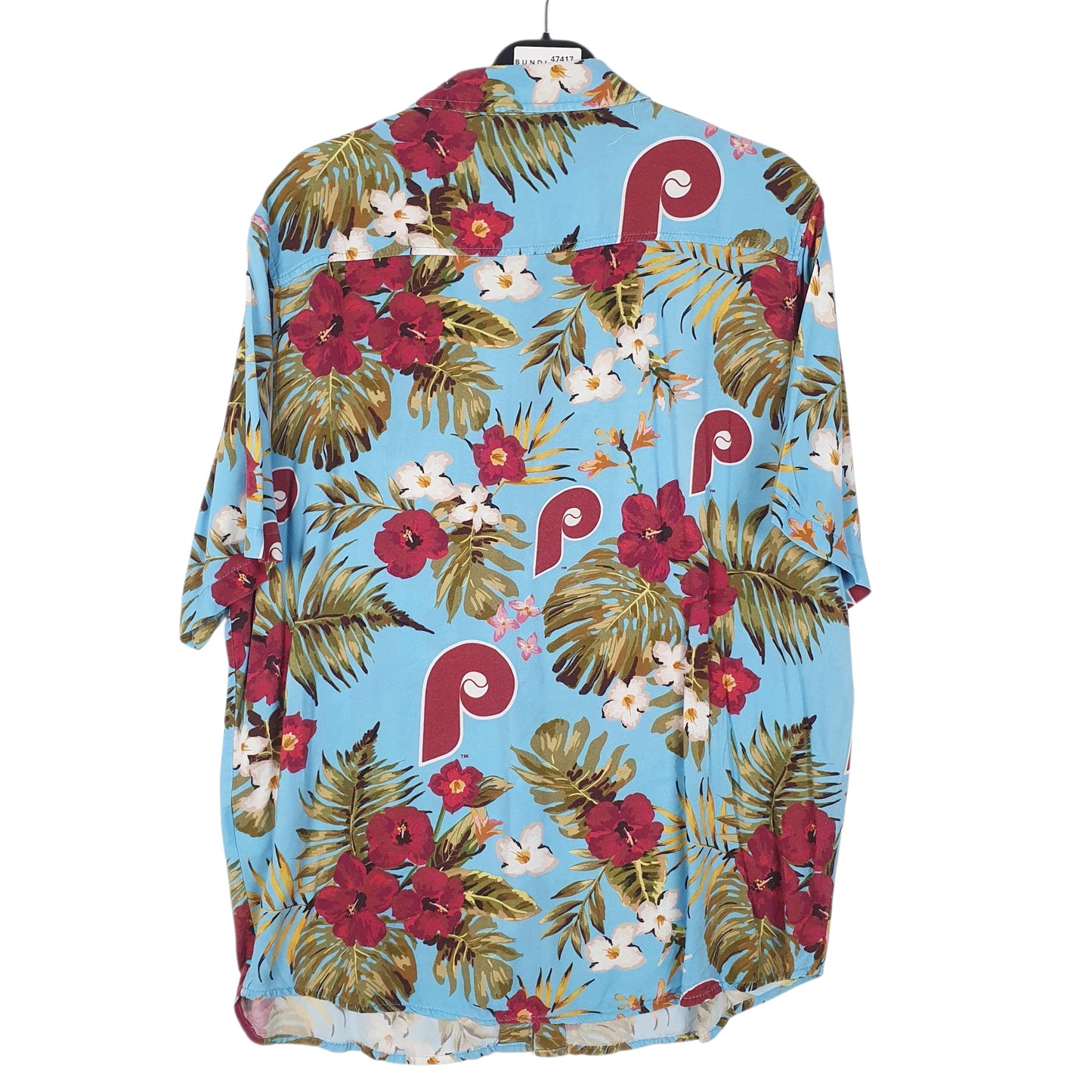 Mens Blue MLB Philadelphia Phillies Hawaiian  Shirt