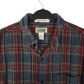 Mens Grey L.L.Bean Scotch Plaid Flannel  Shirt
