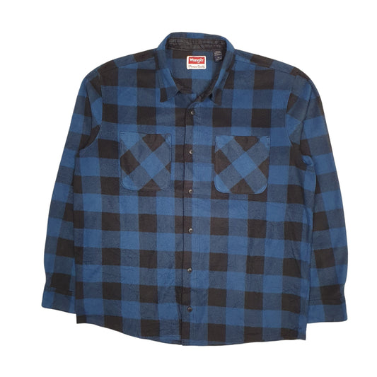 Mens Shirt Wrangler Fleece Overshirt Shacket Long Sleeve Shirt