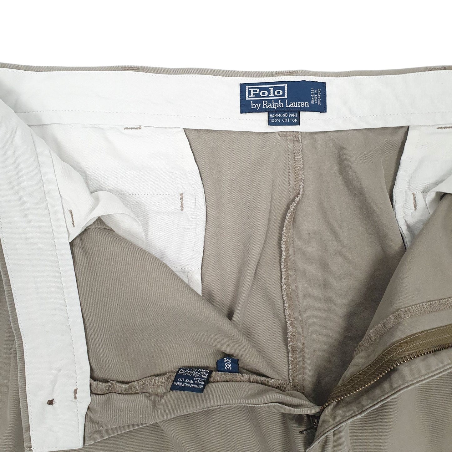 Mens Grey Polo Ralph Lauren Hammond Pant Pleated 90s  Trousers