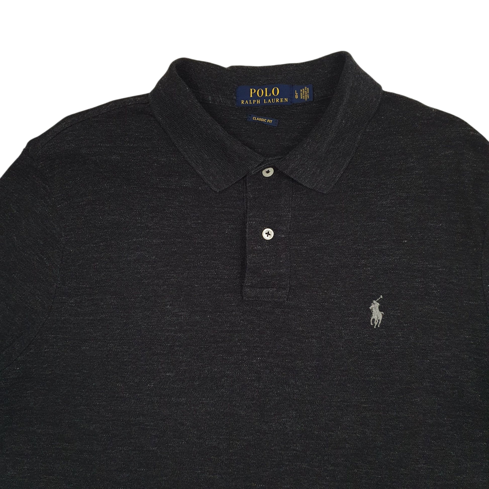 Mens Grey Polo Ralph Lauren Classic Fit  Polo Shirt