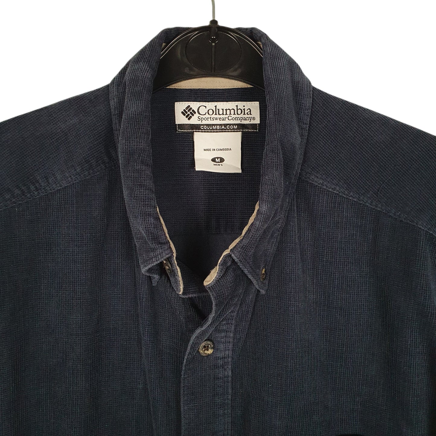 Mens Navy Columbia Sportswear Company Corduroy Vintage 90s  Shirt