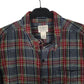 Mens Grey L.L.Bean Scotch Plaid Flannel  Shirt