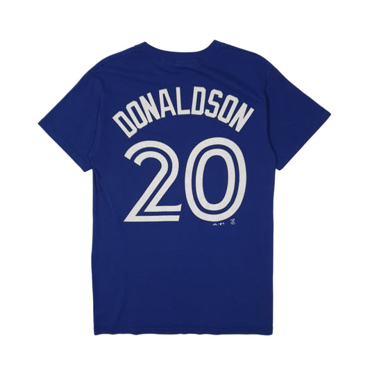 Mens Blue Majestic Toronto Bluejays MLB Baseball Donaldson  T Shirt