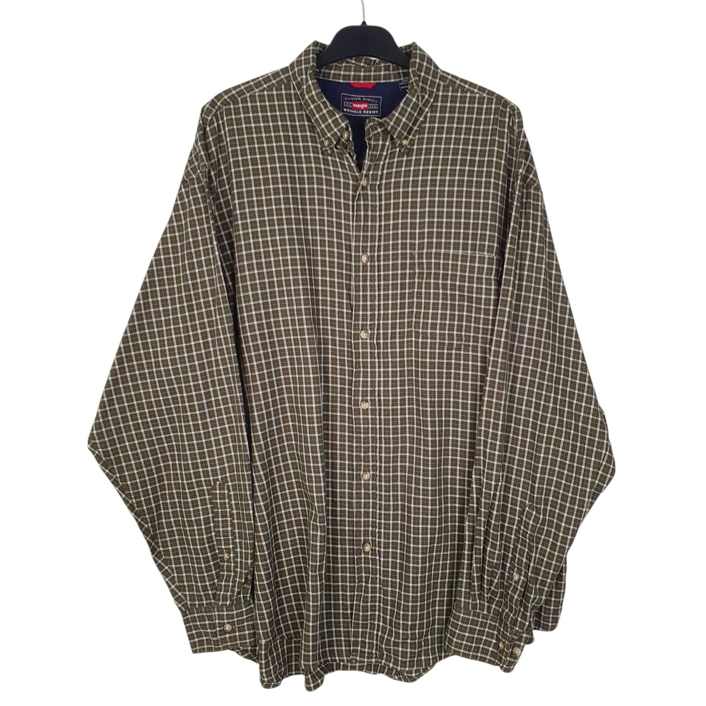 Mens Green Wrangler  Long Sleeve Shirt