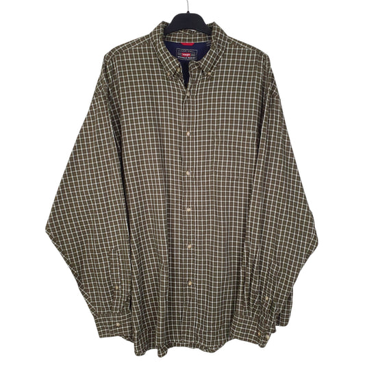 Mens Green Wrangler  Long Sleeve Shirt