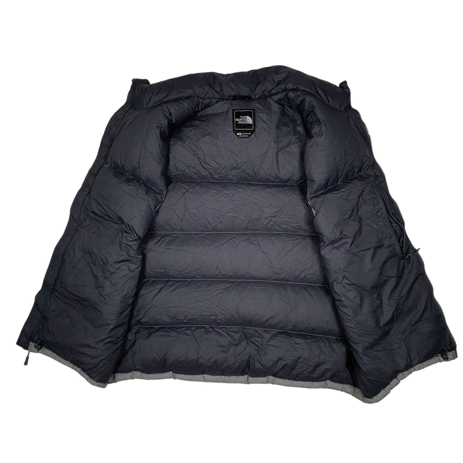 Mens Grey The North Face Nuptse Gilet Vest Hoodie Coat